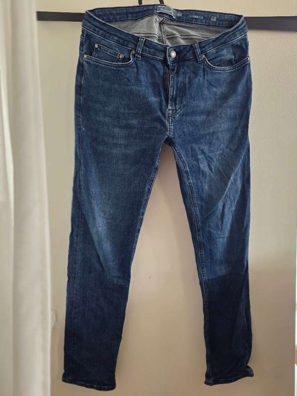 Bláar Dressmann Gallabuxur slim fit