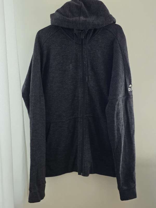 Dökk grá Hettupeysa ADIDAS