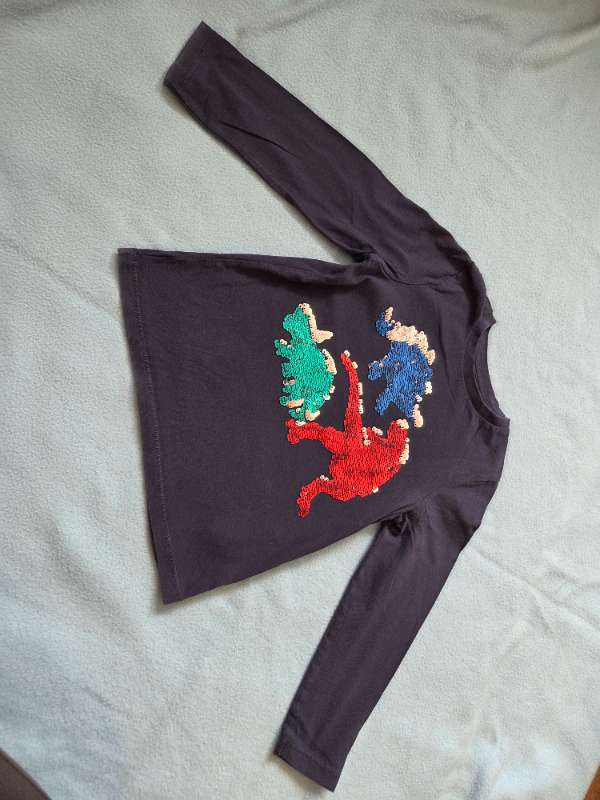 Dino longsleeve reversible sequins