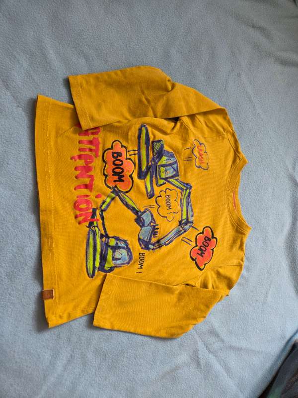 Yellow longsleeve construction machines