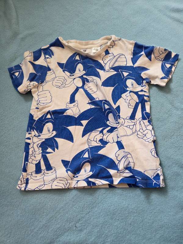 Sonic tshirt white-blue