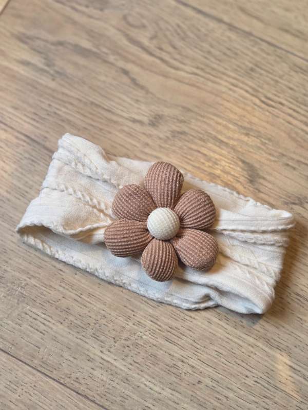 Hárband Beige/Blóm