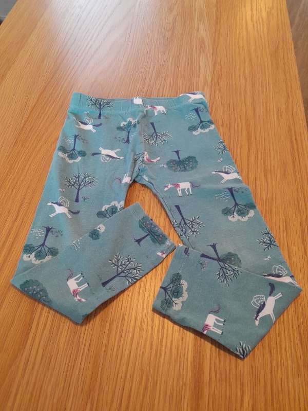 Grænar leggings m.myndum