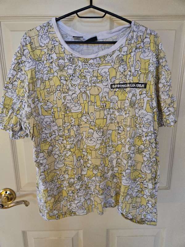 Simpsons Bolur Hvítur/Gulur