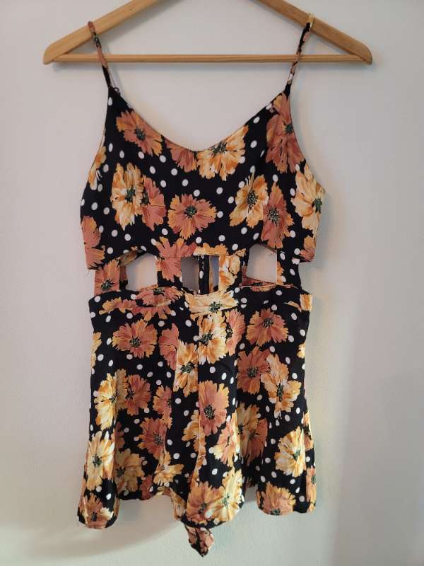 Jumpsuit with shorts orange