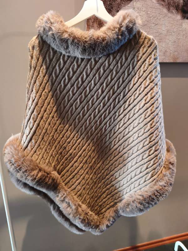 Khaki poncho