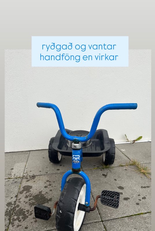 Stiga þríhjól ryðgað en virkar