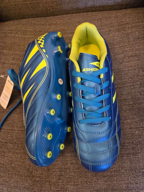 New Ashion Football Boots – Size 40 – Blue/Yellow