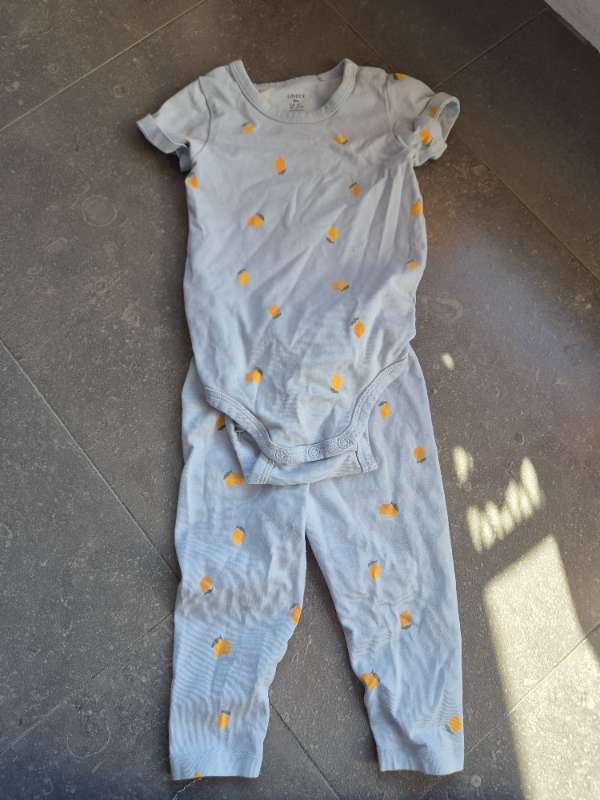 Samfella og buxur sett sítrónur