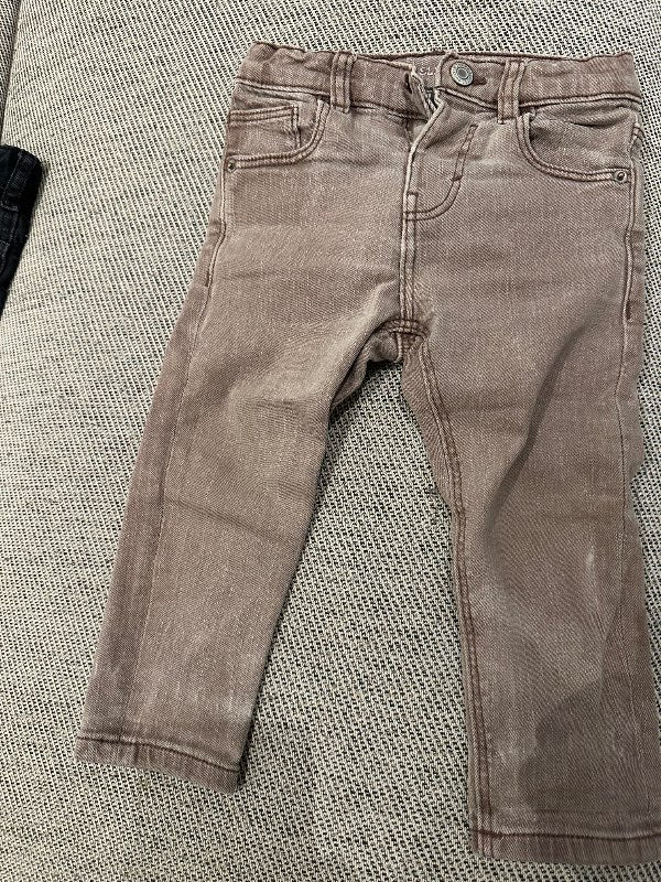 Zara gallabuxur mjúkar brúnar