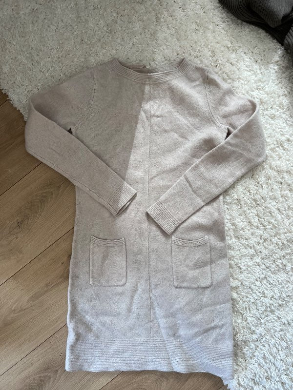 Women 100% wool dress beige