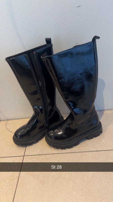 Leðurstígvél barna ónotuð