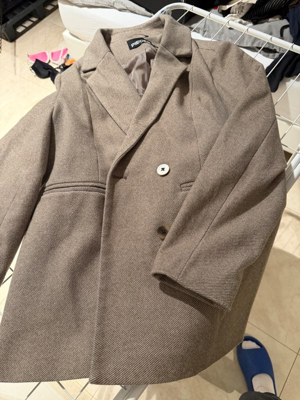 Brúnn þykkur blazer