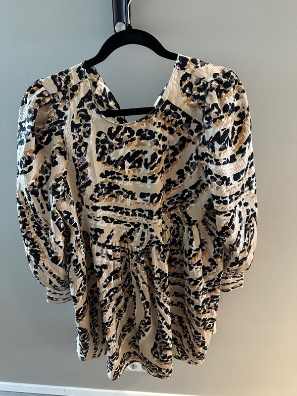 Beige leopard dress vero moda