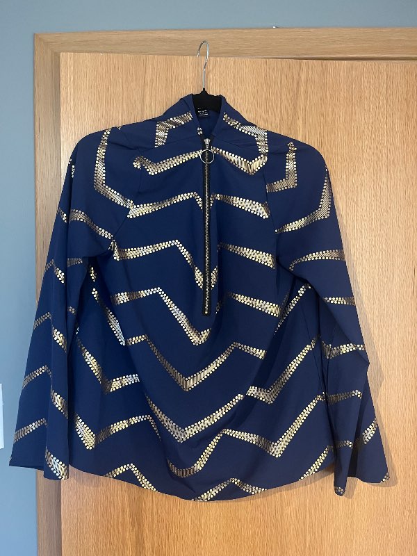 V.Skyrta Blá og gyllt