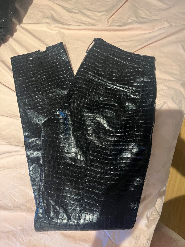 G.Svartar pleðurbuxur