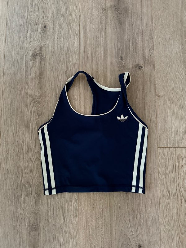 Adidas blár ræktartoppur