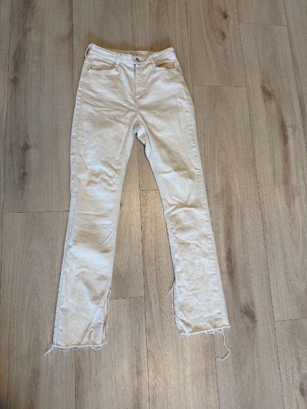Zara flare buxur drappaðar