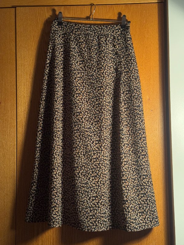 A -line animal print skirt