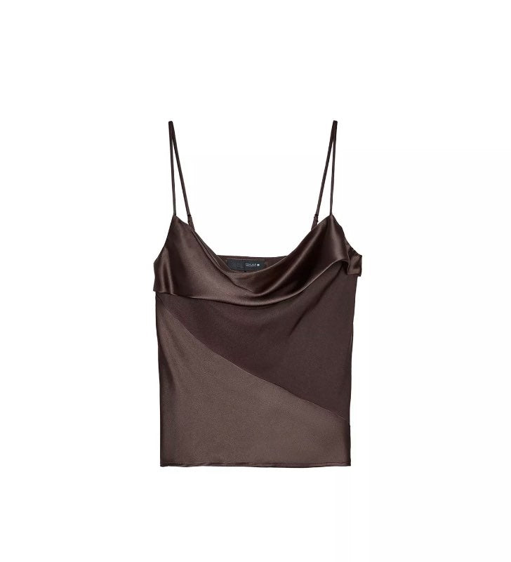 Zara toppur brúnn