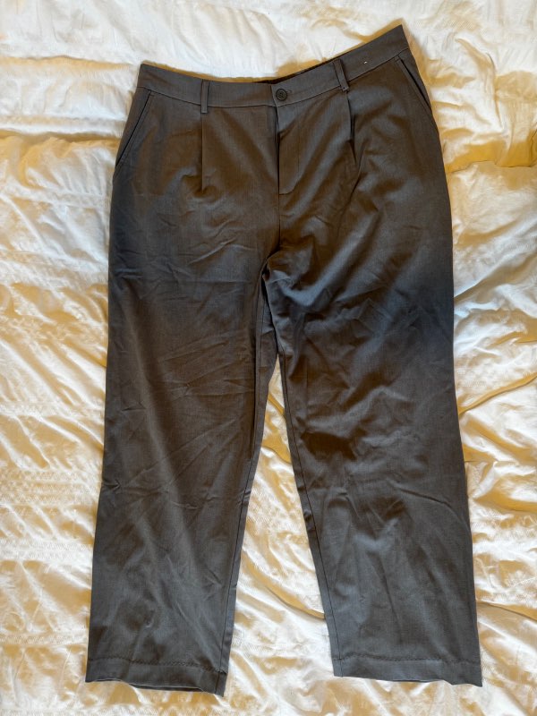 Gráar Baggy Suit Buxur