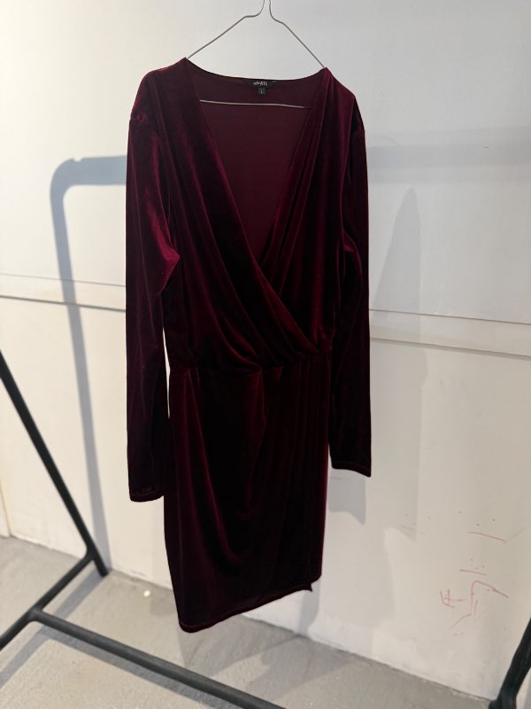 Mbym kjóll vínrauður