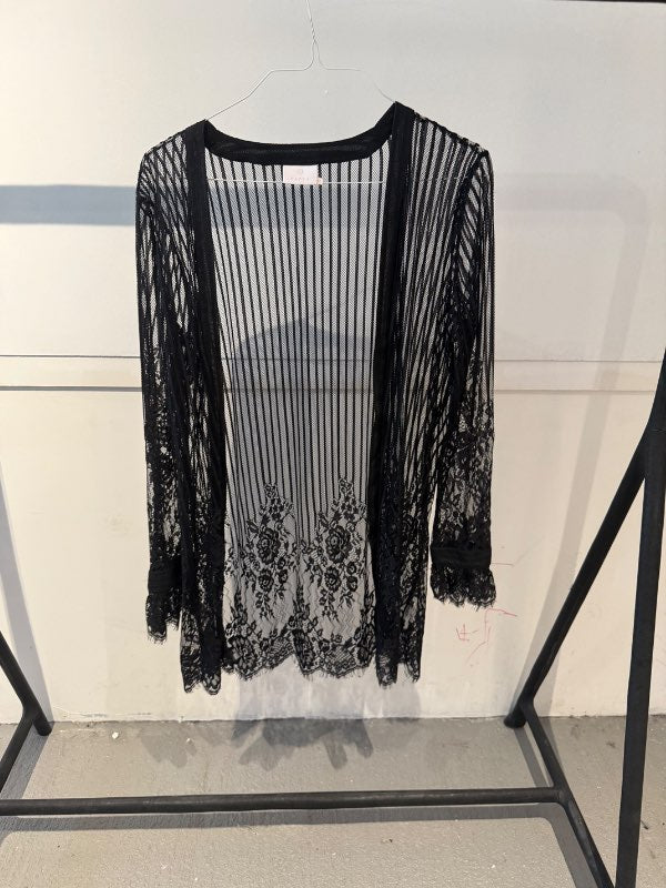 Kaffi síð blúndu golla