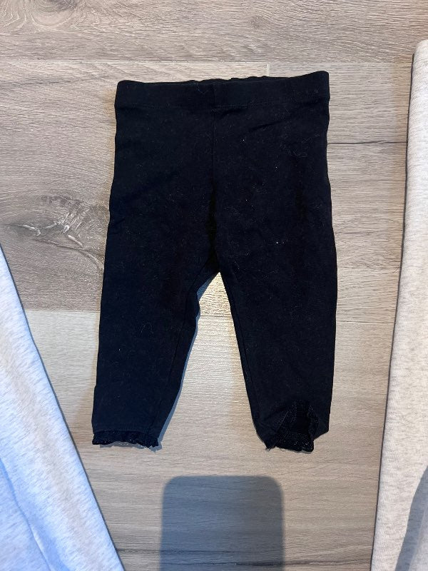 Leggings svartar blúndu next