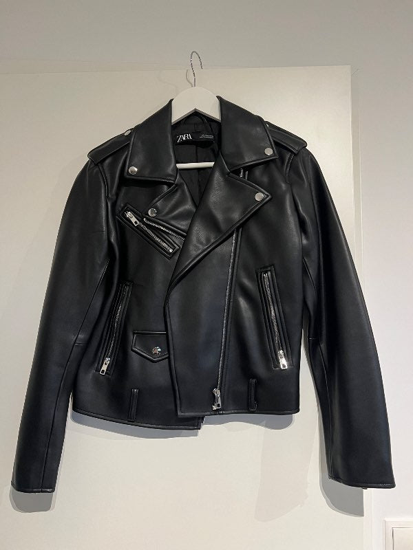 Zara pleðurjakki large