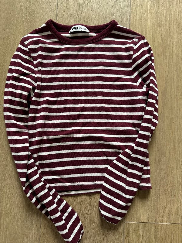 Stripes burgundy shirt