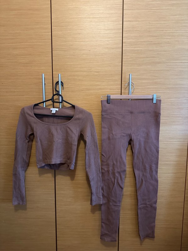 Bolur+Leggings (sett) - brúnt