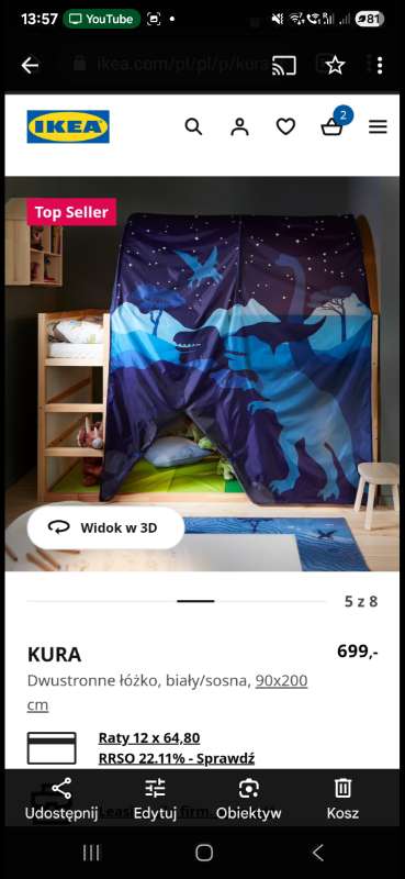 Ikea kura rúmtjald