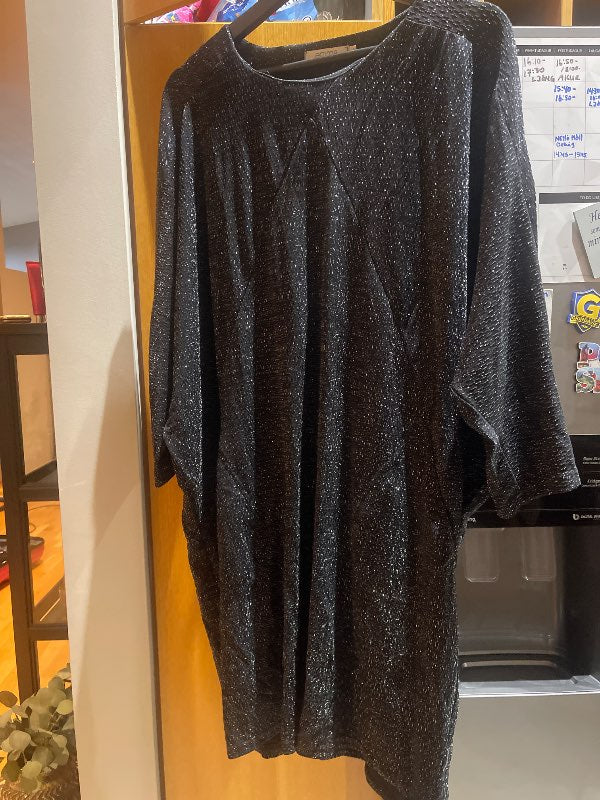 Emms svartur glimmer kjólspeysa