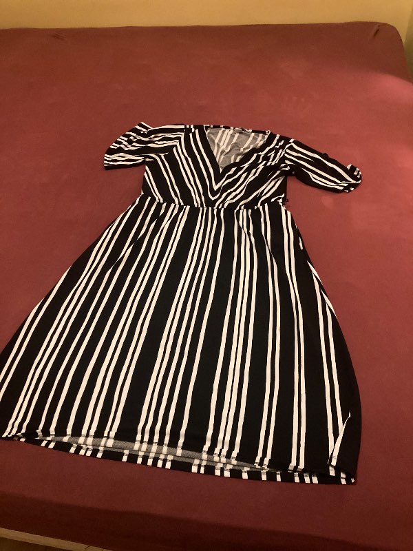 Black&white striped dress H&M