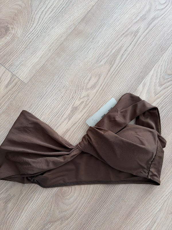 Bikini toppur brúnn