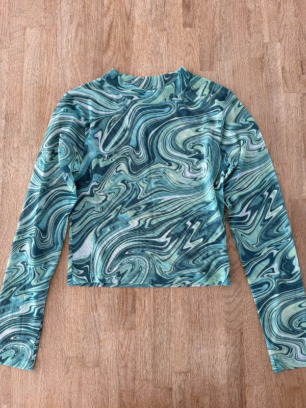 Síðerma mesh bolur- Asos- grænn