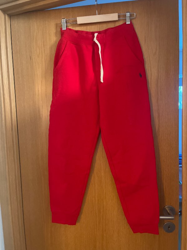 G polo joggingbuxur rauðar