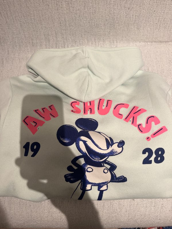 Hm ljós græn hettu peysa