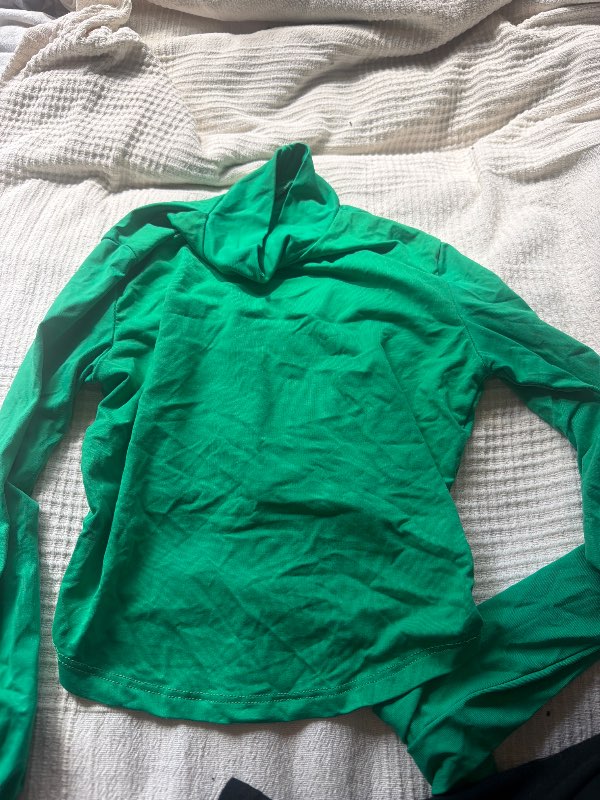 Green turtleneck