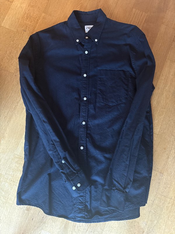 Dökkblá skyrta ZARA RELAXED FIT