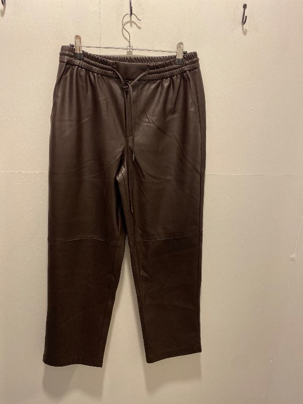 Brúnar pleðurbuxur