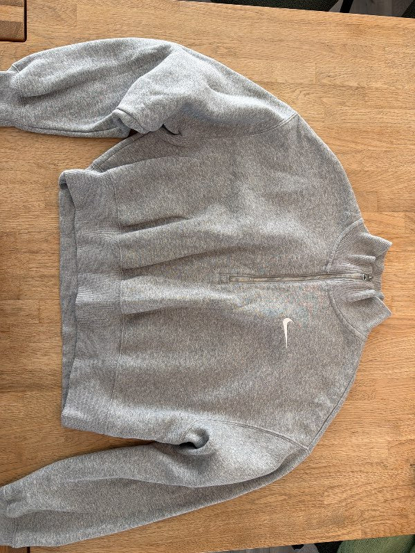 Half zip crop peysa-Nike- grá