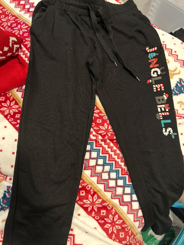 Svartar jóla joggingbuxur