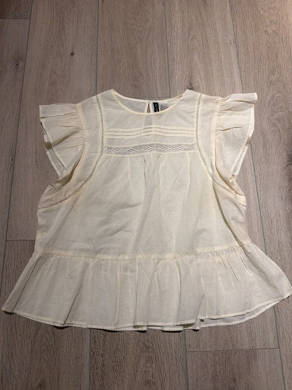 H&M skyrta stutt - kremuð