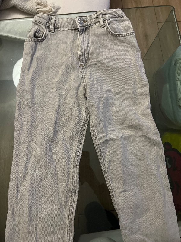 Zara ljósgráar gallabuxur