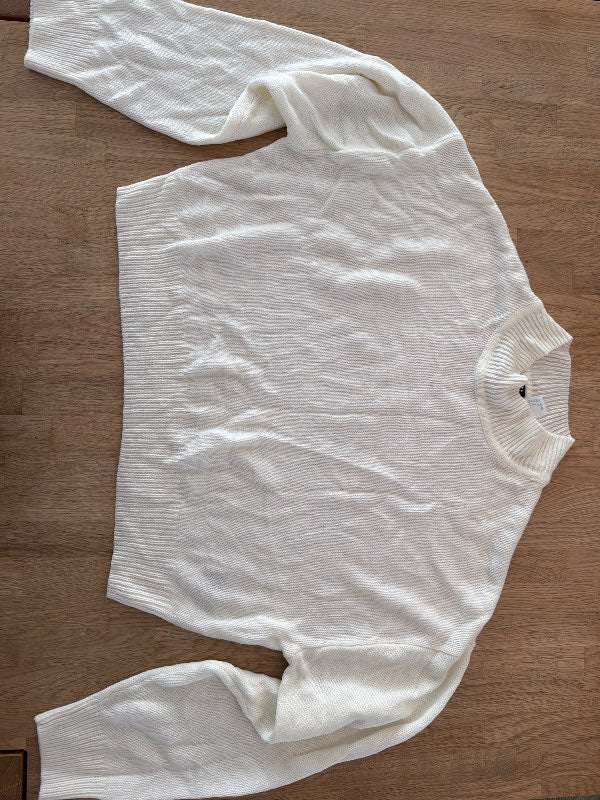Prjóna peysa- H&M- hvít