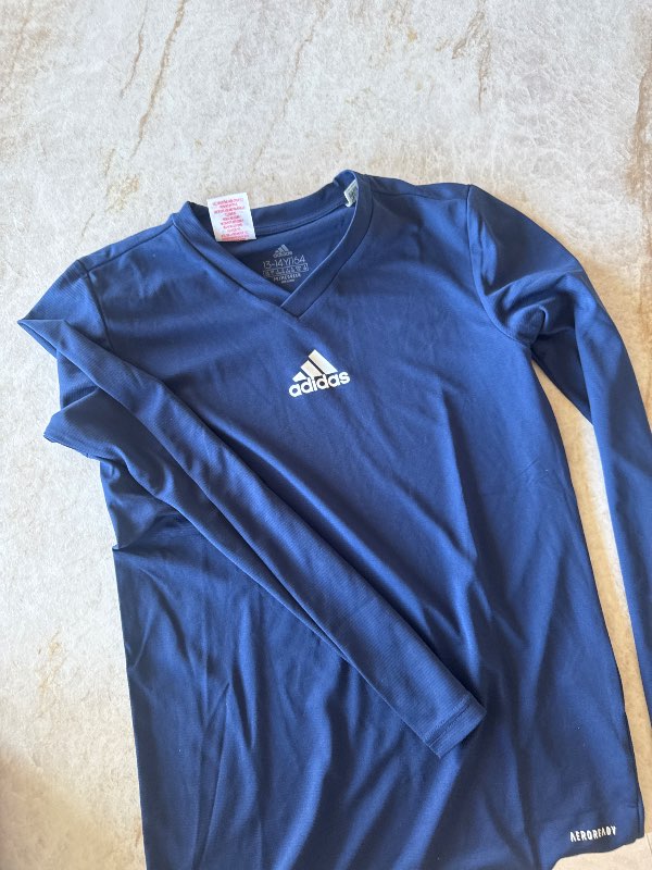 Adidas dökkblá innanundir treyja 164