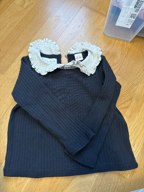 zara svartur bolur með kraga