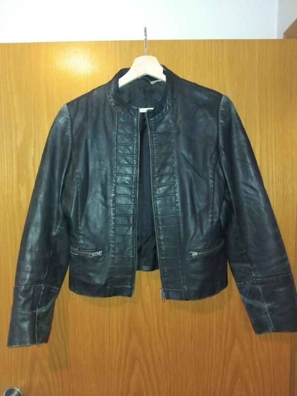 jakki leður svartur