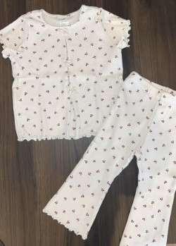 Hvítt h&m blóma sett